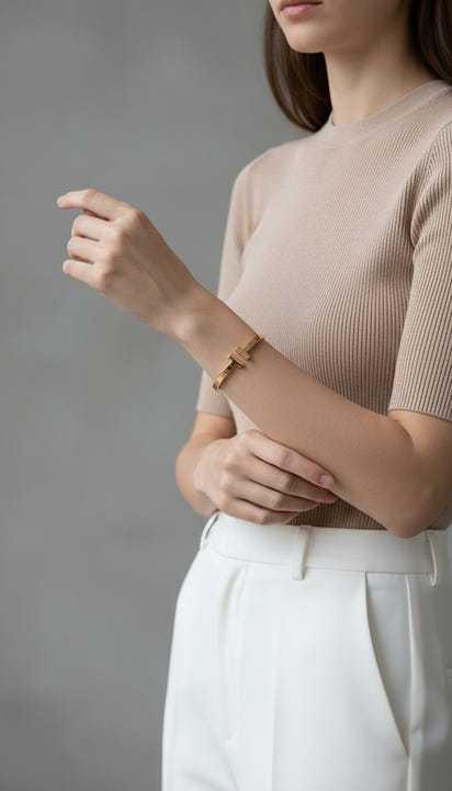 Tiffany T Bracelet - Minimalist Silver, Gold and Rose Gold Bracelet