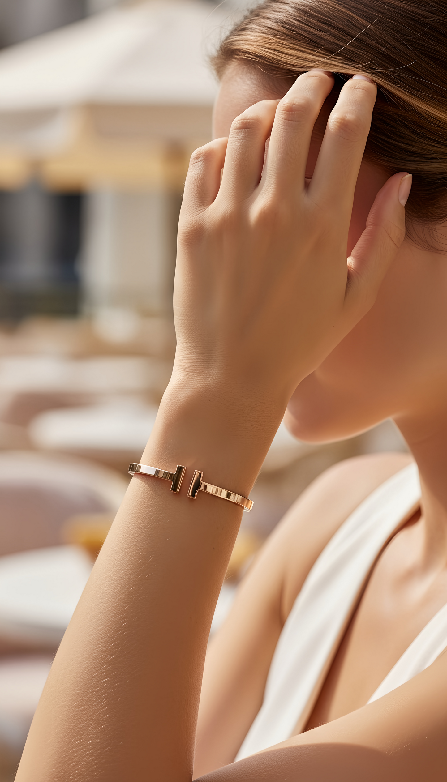 Tiffany T Bracelet - Minimalist Silver, Gold and Rose Gold Bracelet